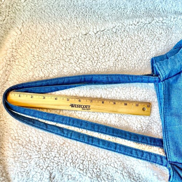 Gold Coast Women's  Shoulder bag .Foral Applique Blue Denim  LIGHT WEIGHT - Picture 7 of 8